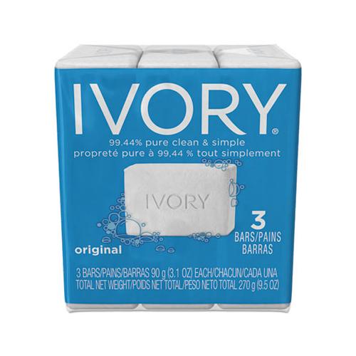 Individually Wrapped Bath Soap, White, 3.1 Oz Bar, 72-carton