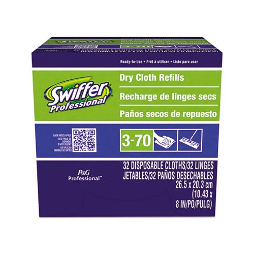 Dry Refill Cloths, White, 10 5-8" X 8", 32-box, 6 Boxes-carton