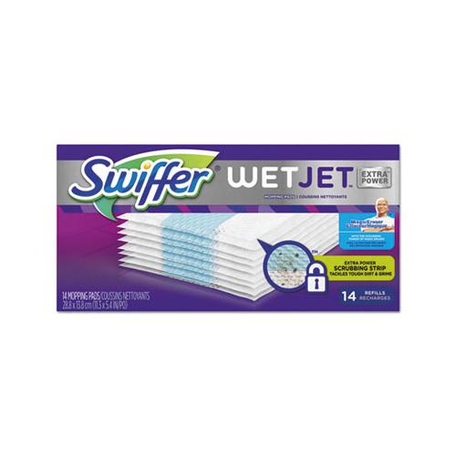 Wetjet System Refill Pads, 11.3" X 5.4", Heavy Duty, White, 14-box