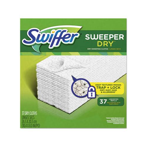 Dry Refill Cloths, White, 10 2-5" X 8", 37-box, 4 Box-carton