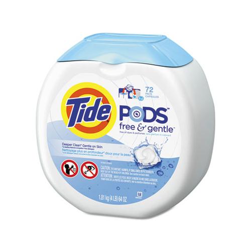 Free & Gentle Laundry Detergent, Pods, 72-pack, 4 Packs-carton