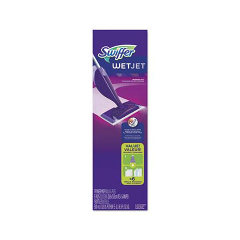 Wetjet Mop Starter Kit, 46" Handle, Silver-purple, 2-carton