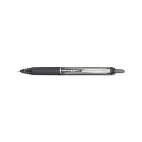 Precise V7rt Retractable Roller Ball Pen, Fine 0.7mm, Black Ink, Black Barrel