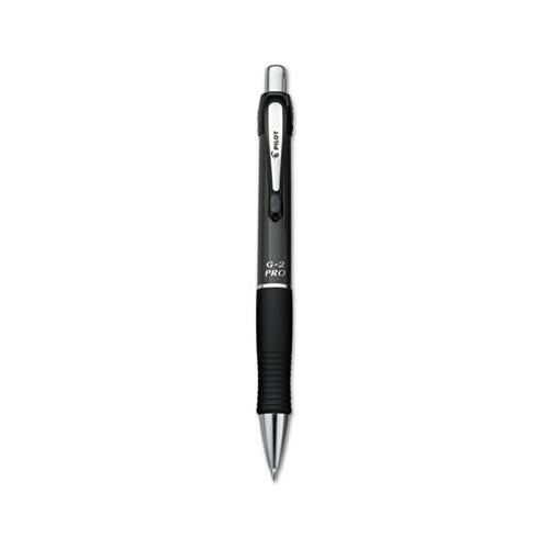 G2 Pro Retractable Gel Pen, Fine 0.7mm, Black Ink, Gray Barrel
