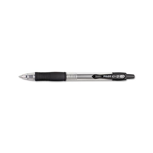 G2 Premium Retractable Gel Pen, 0.38 Mm, Black Ink, Clear-black Barrel, Dozen