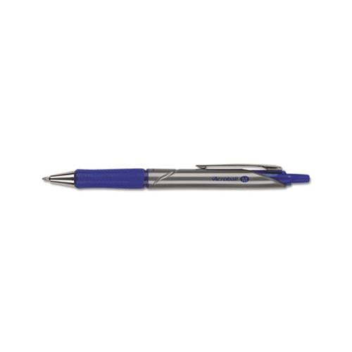 Acroball Pro Retractable Ballpoint Pen, 1 Mm, Blue Ink, Silver Barrel, Dozen