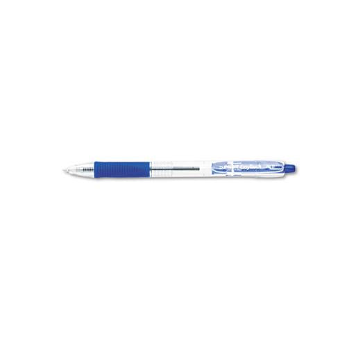 Easytouch Retractable Ballpoint Pen, Medium 1mm, Blue Ink, Clear Barrel, Dozen
