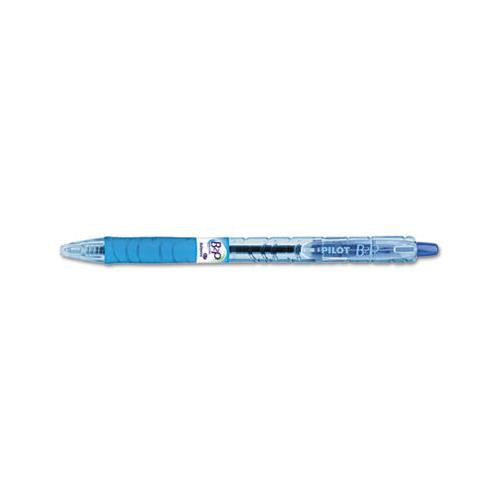 B2p Bottle-2-pen Retractable Ballpoint Pen, 0.7mm, Blue Ink, Translucent Blue Barrel, Dozen