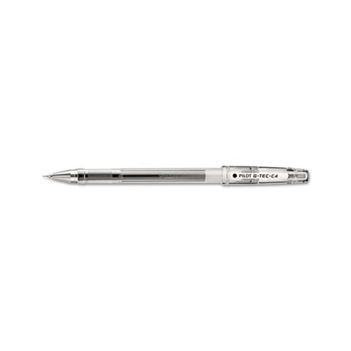 G-tec-c Ultra Stick Gel Pen, Ultra-fine 0.4 Mm, Black Ink, Clear Barrel, Dozen