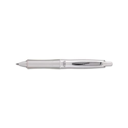 Dr. Grip Purewhite Retractable Ballpoint Pen, 1mm, Black Ink, White-crystal Barrel