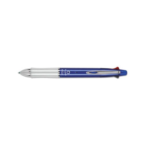 Dr. Grip 4 + 1 Retractable Ballpoint Pen-pencil, Black-blue-green-red Ink, Blue Barrel