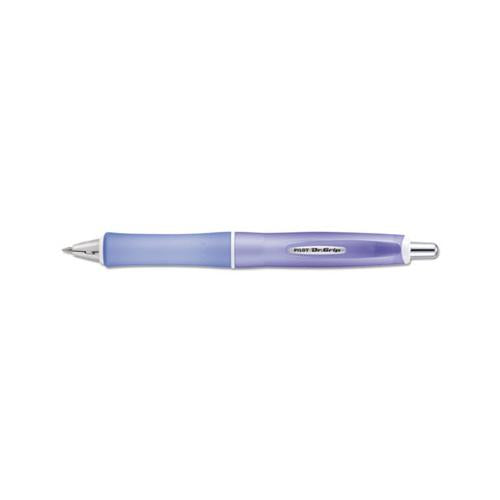 Dr. Grip Frosted Retractable Ballpoint Pen, 1mm, Black Ink, Purple Barrel