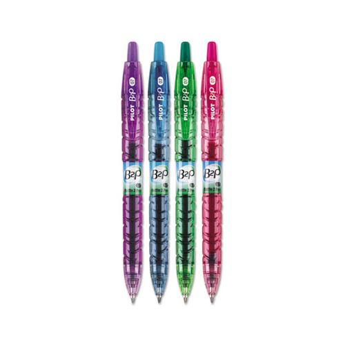B2p Bottle-2-pen Recycled Retractable Gel Pen, 0.7mm, Assorted Ink-barrel, 4-pack