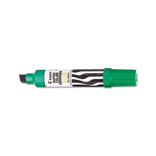 Jumbo Refillable Permanent Marker, Broad Chisel Tip, Green