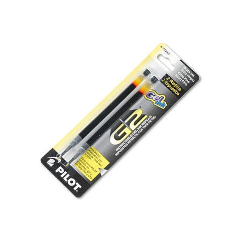 Refill For Pilot Gel Pens, Extra-fine Point, Black Ink, 2-pack