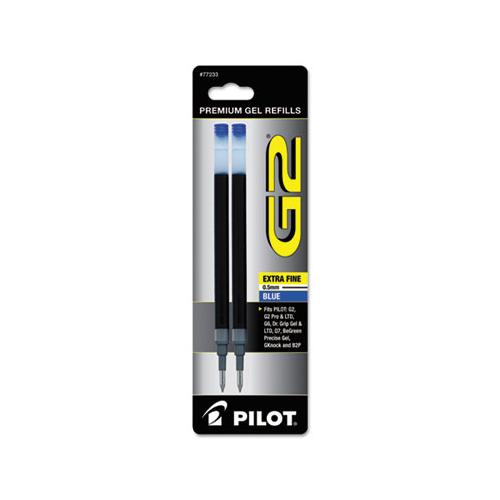 Refill For Pilot Gel Pens, Extra-fine Point, Blue Ink, 2-pack