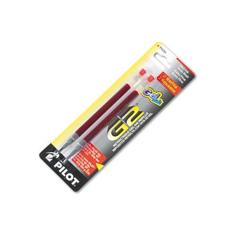 Refill For Pilot Gel Pens, Extra-fine Point, Red Ink, 2-pack
