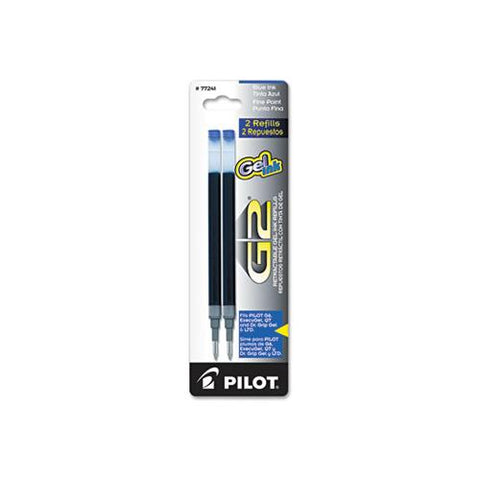 Refill For Pilot Gel Pens, Fine Point, Blue Ink, 2-pack