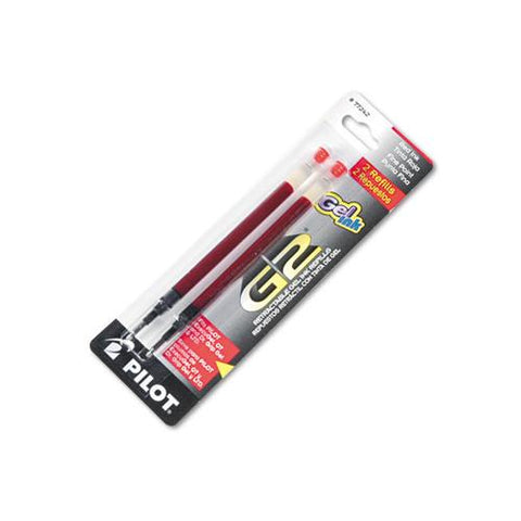 Refill For Pilot Gel Pens, Fine Point, Red Ink, 2-pack