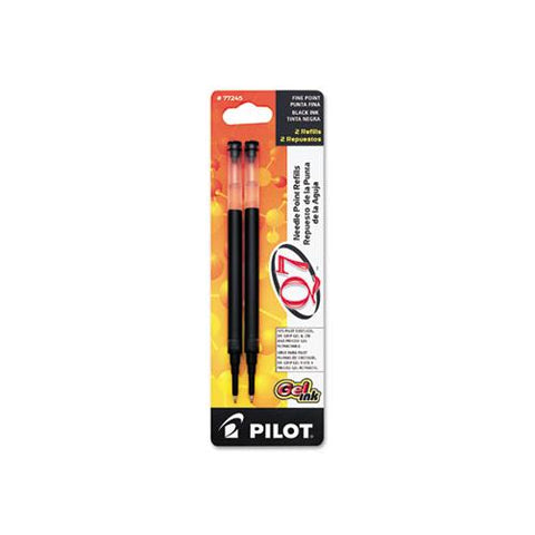 Refill For Pilot Retractable Gel Roller Ball Pens, Needle Tip, Fine Point, Black Ink, 2-pack