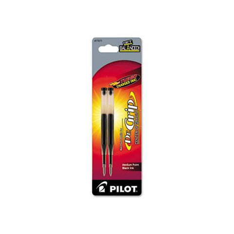 Refill For Pilot Dr. Grip Center Of Gravity Pens, Medium Point, Black Ink, 2-pack