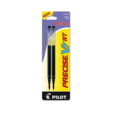 Refill For Pilot Precise V7 Rt Rolling Ball, Fine Point, Black Ink, 2-pack