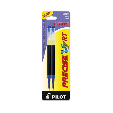 Refill For Pilot Precise V7 Rt Rolling Ball, Fine Point, Blue Ink, 2-pack