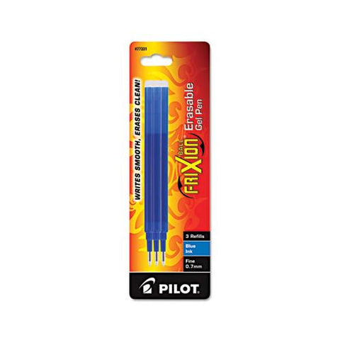 Refill For Pilot Frixion Erasable, Frixion Ball, Frixion Clicker And Frixion Lx Gel Ink Pens, Fine Point, Blue Ink, 3-pack