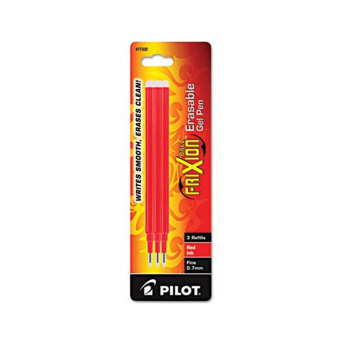 Refill For Pilot Frixion Erasable, Frixion Ball, Frixion Clicker And Frixion Lx Gel Ink Pens, Fine Point, Red Ink, 3-pack