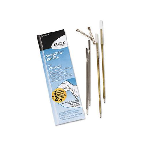 Refill For Pmc Preventa, Mmf Kable And Sentry Counter Pens, Medium Point, Blue Ink, 2-pack