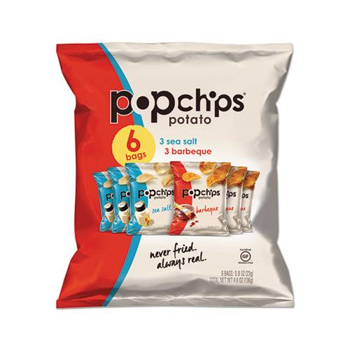 Potato Chips, Bbq-sea Salt Flavor, 0.8 Oz Bag, 6-pack