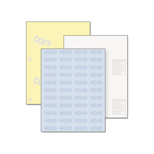 Medical Security Papers, 2-part, 32 Lb, 8.5 X 11, Blue-canary, 250-ream