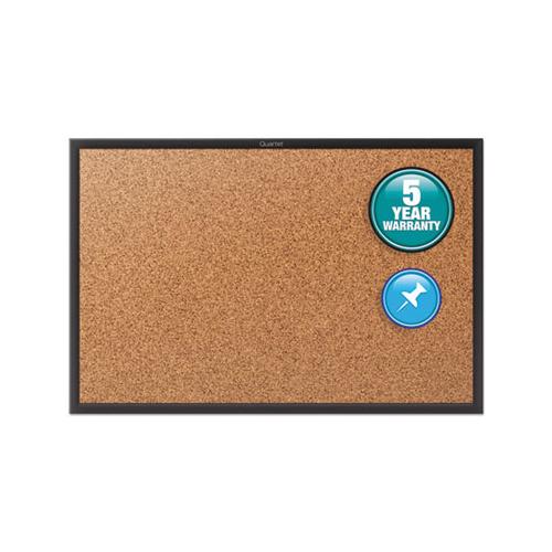 Classic Series Cork Bulletin Board, 72x48, Black Aluminum Frame