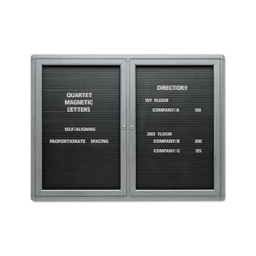 Enclosed Magnetic Directory, 48 X 36, Black Surface, Graphite Aluminum Frame