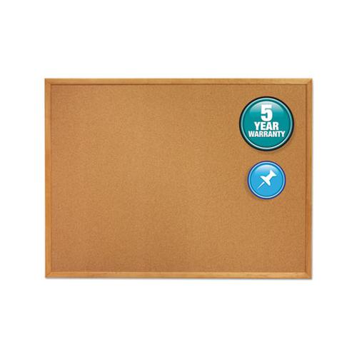Classic Series Cork Bulletin Board, 72 X 48, Oak Finish Frame