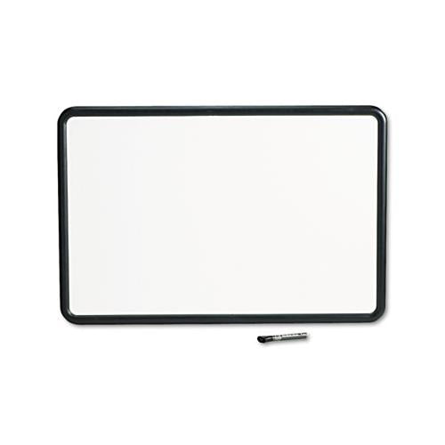 Contour Dry-erase Board, Melamine, 36 X 24, White Surface, Black Frame
