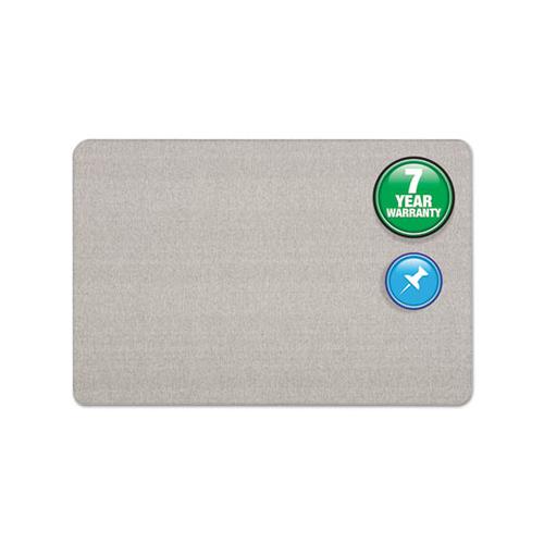 Oval Office Fabric Bulletin Board, 48 X 36, Gray