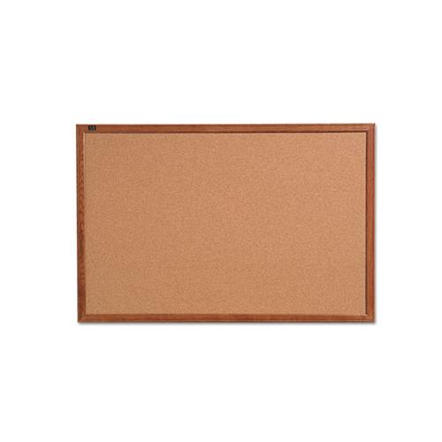 Cork Bulletin Board, 36 X 24, Oak Finish Frame