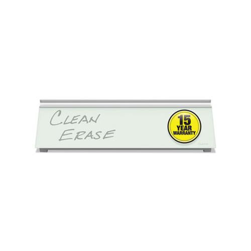 Glass Dry Erase Desktop Computer Pad, 18 X 6, White