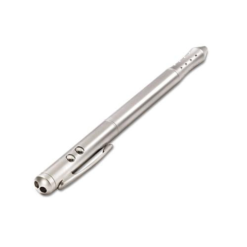 Four-function Executive Laser Pointer, Class 2, Projects 919 Ft, Silver