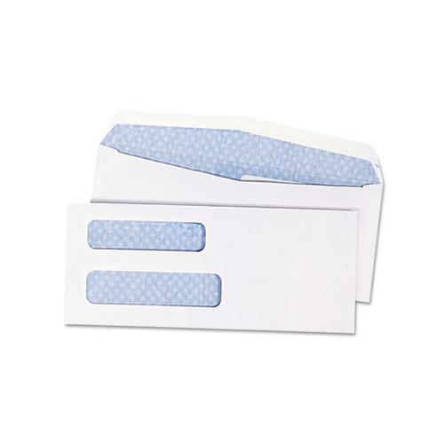 Double Window Security-tinted Check Envelope, #8 5-8, Commercial Flap, Gummed Closure, 3.63 X 8.63, White, 1,000-box