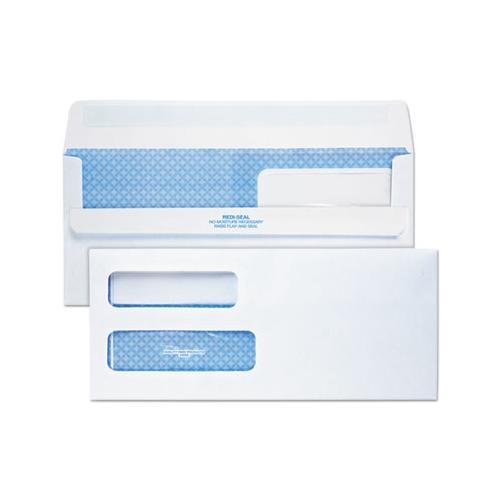 Double Window Redi-seal Security-tinted Envelope, #10, Commercial Flap, Redi-seal Closure, 4.13 X 9.5, White, 500-box