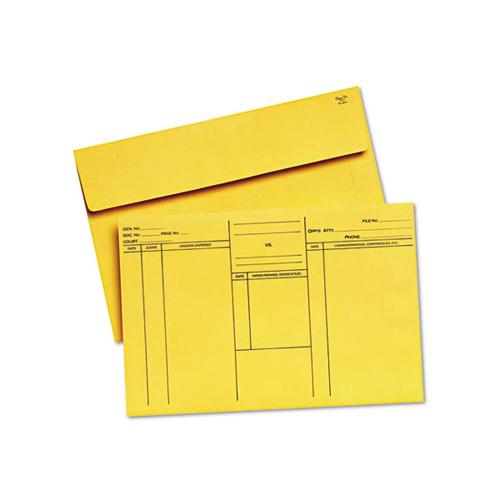 Attorney's Envelope-transport Case File, Cheese Blade Flap, Fold Flap Closure, 10 X 14.75, Cameo Buff, 100-box