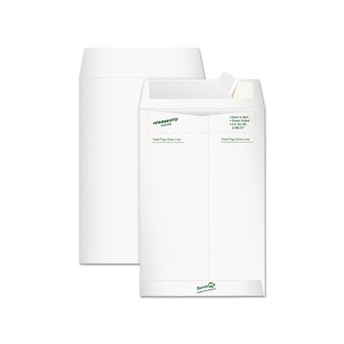 Catalog Mailers, Dupont Tyvek, #6 1-2, Cheese Blade Flap, Redi-strip Closure, 6 X 9, White, 20-pack