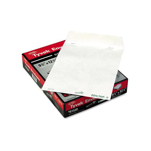 Catalog Mailers, Dupont Tyvek, #12 1-2, Cheese Blade Flap, Redi-strip Closure, 9.5 X 12.5, White, 100-box