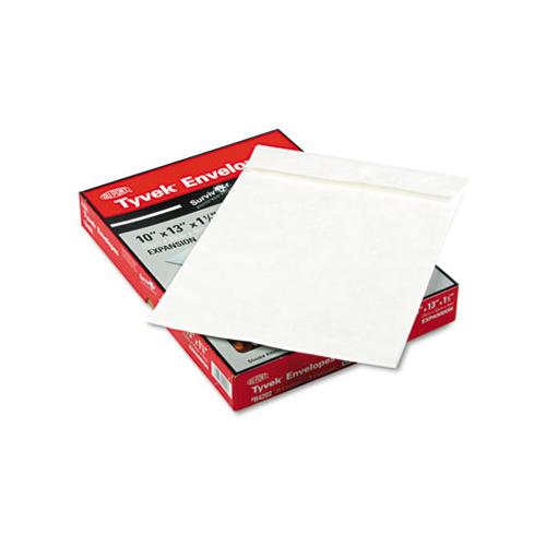 Open End Expansion Mailers, Dupont Tyvek, #13 1-2, Cheese Blade Flap, Redi-strip Closure, 10 X 13, White, 25-box