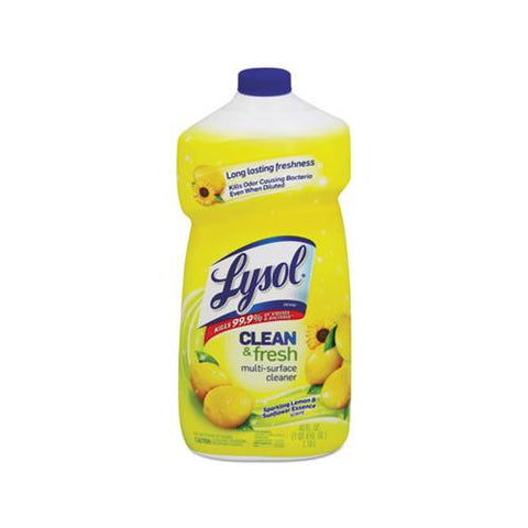 Clean And Fresh Multi-surface Cleaner, Sparkling Lemon And Sunflower Essence, 40 Oz Bottle, 9-carton