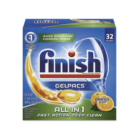 Dish Detergent Gelpacs, Orange Scent, 32-box