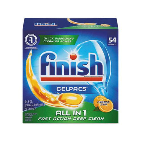 Dish Detergent Gelpacs, Orange Scent, 54-box, 4 Boxes-carton