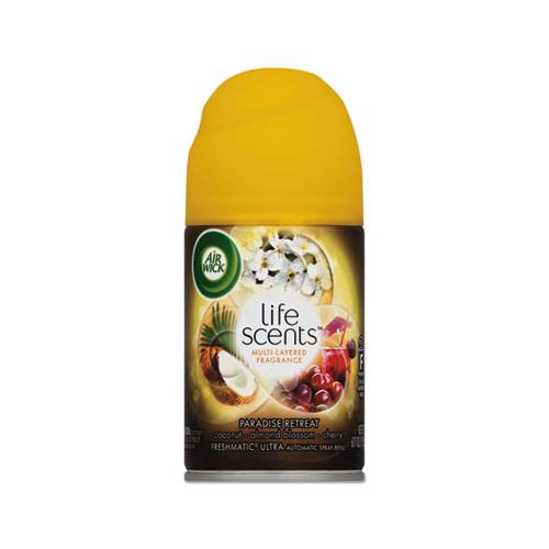Freshmatic Life Scents Ultra Refill, Paradise Retreat, 5.89 Oz Aerosol, 6-carton